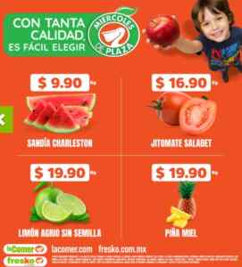 Miércoles de Plaza 1 de julio: frutas y verduras en la Comer y Fresko Imagen de la promo