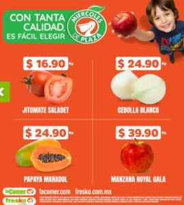 Miércoles de Plaza 15 de julio: frutas y verduras en la Comer y Fresko Imagen de la promo
