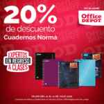 En Office Depot: 20% de descuento en cuadernos Norma En Office Depot: 20% de descuento en cuadernos Norma