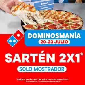 Dominosmanía 2026 de Dominos Pizza: 2x1 en su pizza de sartén Imagen de la promo