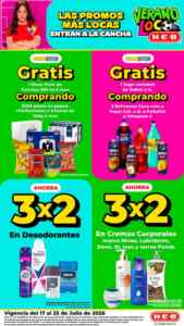 Folleto HEB semanal al 23 de julio 2026 con ofertas de 2x1, 3x2, 4x3, Productos Gratis y más Imagen de la promo