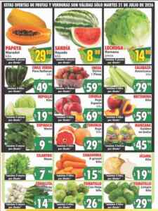 Ofertas Casa Ley Frutas y verduras 21 y 22 de julio 2026 Imagen de la promo