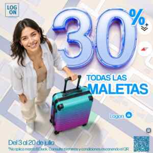 Promo LOGON: 30% de descuento en todas las Maletas Imagen de la promo