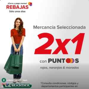 Rebajas La Marina: 2x1 en mercancía seleccionada al 5 de julio 2026 Imagen de la promo