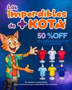 Los Imperdibles de Maskota: 50% de descuento en playeras del mundial (excepto México) Imagen de la promo