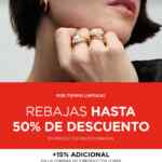 Segundas Rebajas 2026 Pandora: Hasta 50% de descuento + 15% adicional