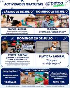 Actividades Gratuitas fin de semana al 26 de julio 2026 en Petco Imagen de la promo