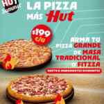 Hut Summer Pizza Hut: Pizza grande de masa tradicional o Fittza de hasta 8 ingredientes a $199 Hut Summer Pizza Hut: Pizza grande de masa tradicional o Fittza de hasta 8 ingredientes a $199
