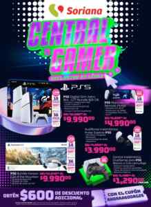 Folleto Soriana Central Gamer en línea válido al 31 de agosto 2025 Imagen de la promo