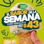 En Helados Sultana: Cono sencillo de Vainilla Light a $43 esta semana