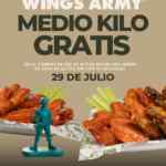Día de la Alita Wings Army: Medio kilo de Alitas Gratis en la compra de 1 kilo el 29 de julio