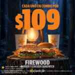 Combo Firewood, en Burger o Chicken Sandwich a $109 en Carl's Jr