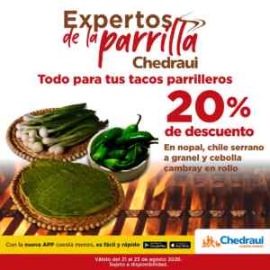 Ofertas Fin de semana Chedraui: 3x2, hasta 20% de descuento, hasta 30% de bonificación y más al 24 de agosto 2026 Imagen de la promo