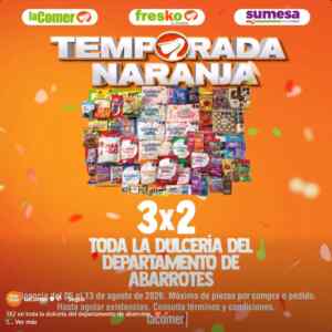 Temporada Naranja 2026: 3x2 en toda la dulcería de abarrotes Imagen de la promo