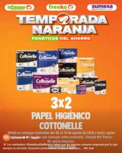 Temporada Naranja 2026: 3x2 en papel higiénico Cotonelle y más Imagen de la promo