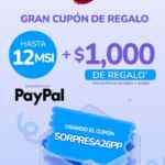 Cupón Muebles Dico de $1000 de regalo con compra mínima pagando con PayPal
