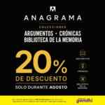 Promo Librerías Gandhi: 20% de descuento en las colecciones Argumentos, Crónicas y Biblioteca de la Memoria