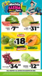 Ofertas Merco frutas y verduras del 4 al 6 de agosto 2026 Imagen de la promo