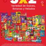 3x2 en variedad de dulces, botanas y helados en Oxxo