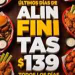 Alinfinitas Rebel Wings: todo lo que puedas comer por $139 Alinfinitas Rebel Wings: todo lo que puedas comer por $139