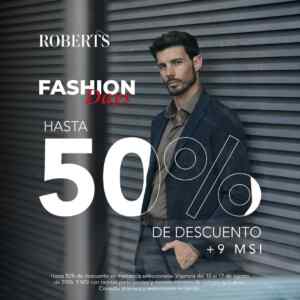 Roberts Hot Fashion 2026: hasta 50% de descuento + 9 msi Imagen de la promo