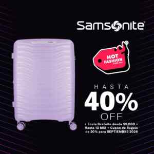 Samsonite Hot Fashion 2026: Hasta 40% de descuento + hasta 12 msi Imagen de la promo
