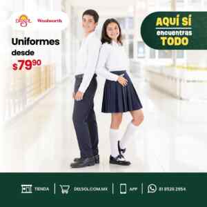 Regreso a Clases Del Sol y Woolworth: Uniformes desde $79.90 Imagen de la promo