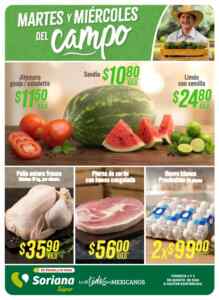 Folleto Soriana Súper Martes y Miércoles del Campo 4 y 5 de agosto 2026 Imagen de la promo