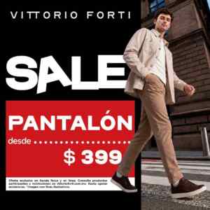 Sale Vittorio Forti: Pantalón desde $399 Imagen de la promo