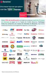 Promoción 120 Horas Banamex 2026: 10% de bonificación en compras a partir de 12 msi