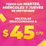 Cinépolis Que Ofertón: Entradas a sólo $45 de martes a jueves de septiembre 2026