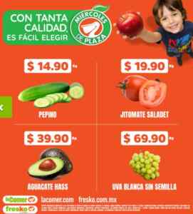 Miércoles de Plaza 23 de septiembre: frutas y verduras en la Comer y Fresko Imagen de la promo