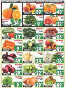 Ofertas Casa Ley Frutas y verduras 29 y 30 de septiembre 2026 Imagen de la promo