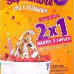 2x1 en Helado suave doble en Nutrisa los martes y jueves de septiembre 2026