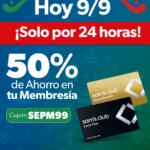 Membresías con 50% de descuento en Sam's Club hoy 9 de septiembre 2026 Membresías con 50% de descuento en Sam's Club hoy 9 de septiembre 2026