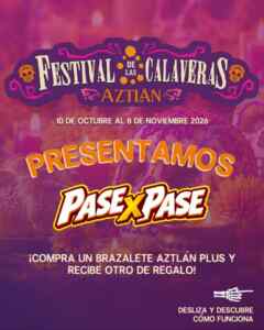 Festival de las Calaveras 2026 Aztlán Feria de Chapultepec: 2x1 en brazalete Aztlán Plus Imagen de la promo