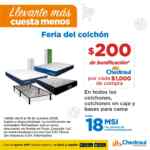 Feria del Colchón Chedraui: $200 de bonificación por cada $1000 de compra en colchones