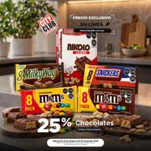 Promo City Club: Hasta 25% de descuento en chocolates y más Imagen de la promo