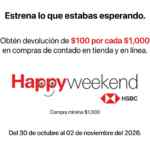 Happy Weekend MacStore: $100 de devolución por cada $1,000 de compra con HSBC