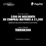 Promo Máscara de Latex: $500 de descuento en compra mínima con Paypal Promo Máscara de Latex: $500 de descuento en compra mínima con Paypal