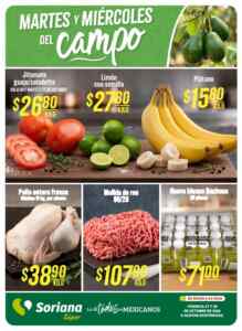 Folleto Soriana Súper Martes y Miércoles del Campo 27 y 28 de octubre 2026 Imagen de la promo