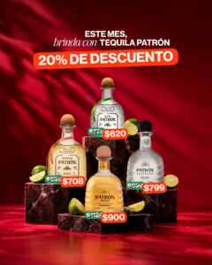En Vinoteca 20% de descuento en Tequila Patrón Imagen de la promo