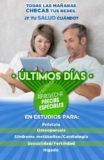 Laboratorios El Chopo tiene precios especiales para estudios de laboratorio (Próstata, Osteoporosis,etc)