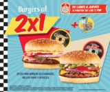 De lunes a jueves 2X1 en Sixties Burger con papas y refresco a partir de las 5pm