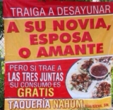 Oferta para desayunar en taquera Nahum