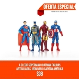 Oferta del día del niño en Chedraui: figura articulada de Superman, Batman y otros héroes por $98