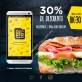 30% de descuento en tu primer pedido de comida en BIGAPPETIT