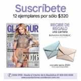 Suscríbete a revista Glamour por $320 y recibe gratis una cartera Banana Republic con valor de $500