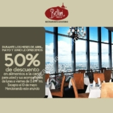 50% de descuento en restaurante Bellini de 13:00 a 19:00 durante abril, mayo y junio al mencionar anuncio