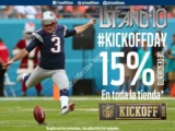 15% de descuento en tiendas 1st & 10 solo hoy por Kickoff de la NFL